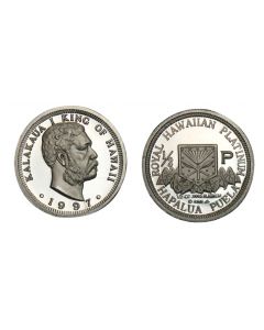 1997 KING KALAKAUA HALF OUNCE PLATINUM PUELA