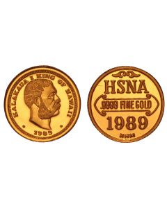 1989 KING KALAKAUA GOLD HSNA MEDAL