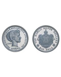 2004 PRINCESS KAIULANI SILVER $10 DALA