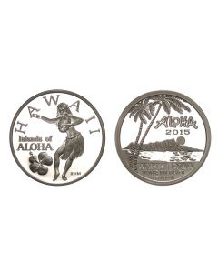 2015 HULA DANCER SILVER WAIKIKI DALA