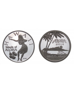 2014 HULA DANCER SILVER WAIKIKI DALA