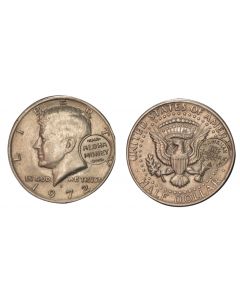 1993 U.S. HALF DOLLAR COUNTER STAMPED WITH "ALOHA MONEY"