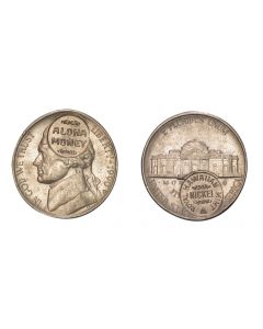 1993 U.S. NICKEL COUNTER STAMPED WITH "ALOHA MONEY"